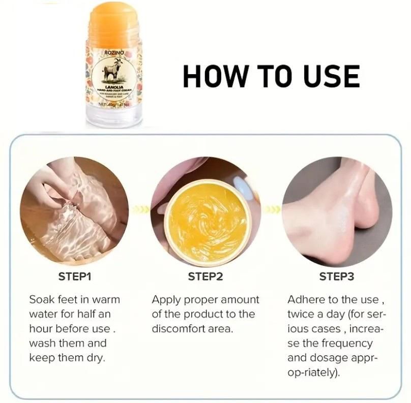 LANOLIA Hand & Foot Roll On for Roughness & Dryness 40gm