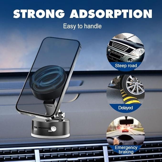 Vacuum Magnetic Suction Phone Holder (Sleek & Powerful)