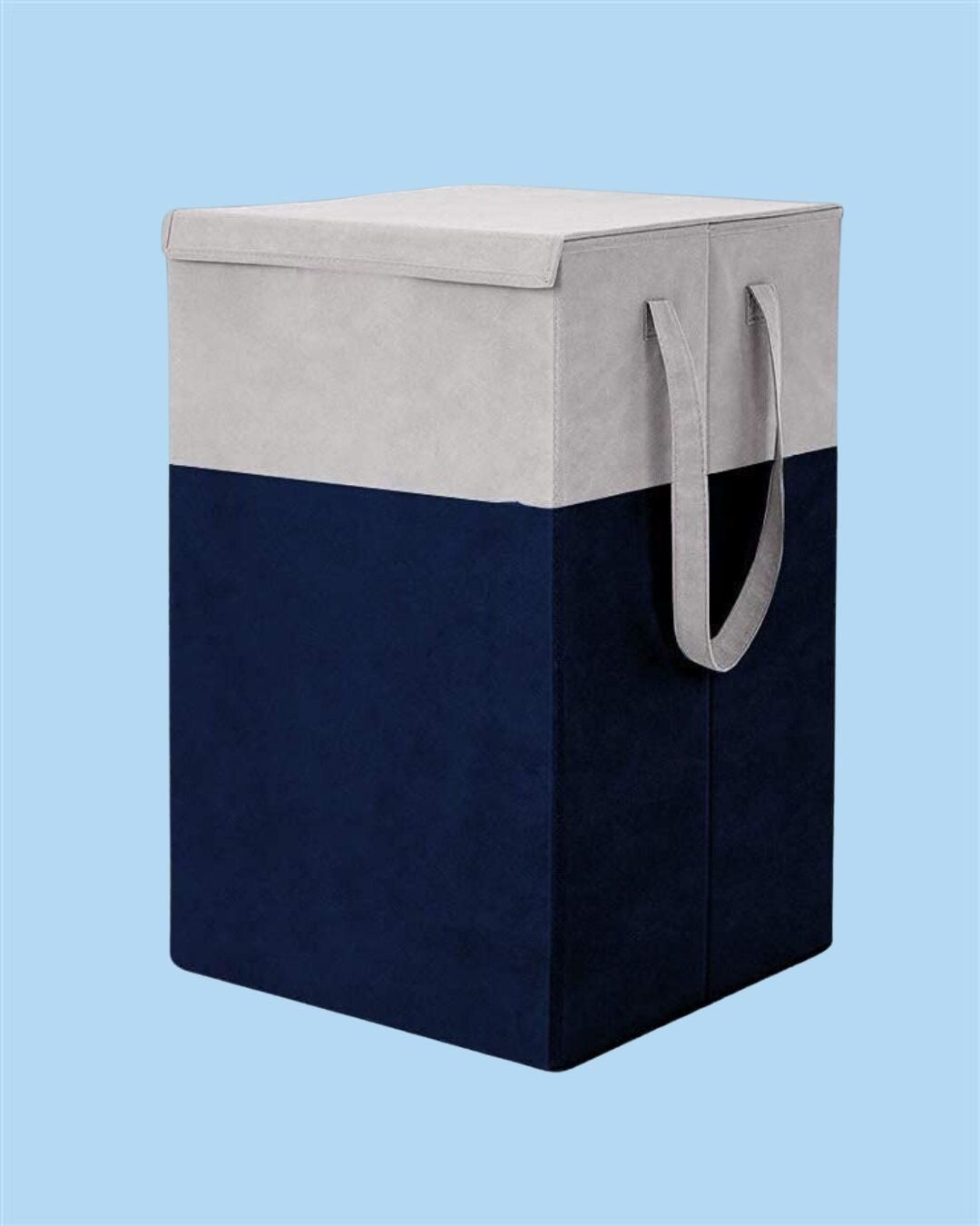 Elegant Laundry Organizer with Lid & Sturdy Side Handles – For Clothes and Toys