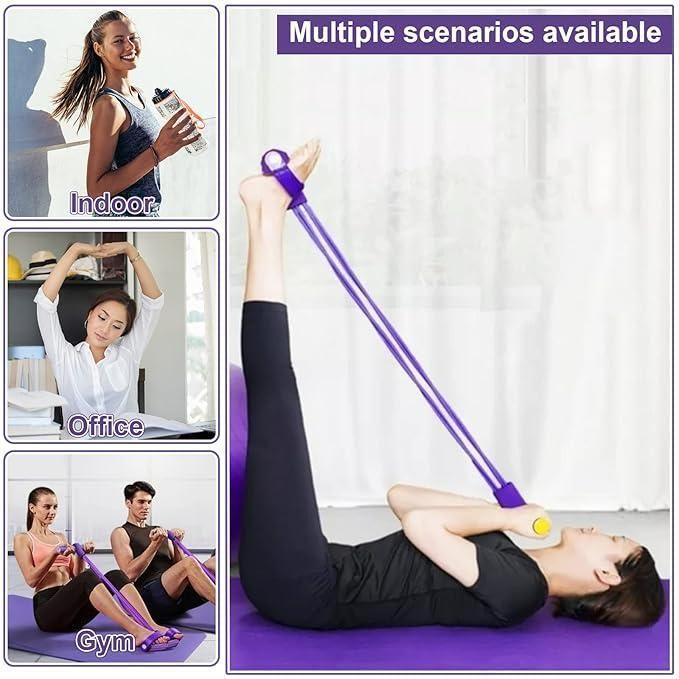 4-Rope Yoga Pedal Puller – Full Body Resistance Band for Stretching, Strength & Slimming
