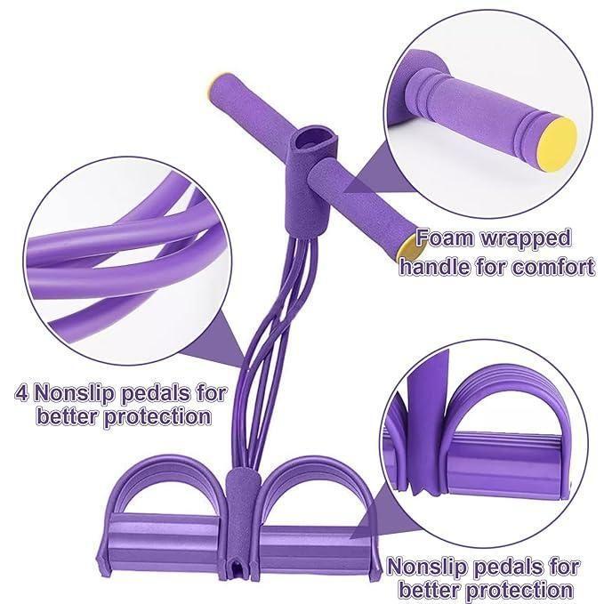 4-Rope Yoga Pedal Puller – Full Body Resistance Band for Stretching, Strength & Slimming