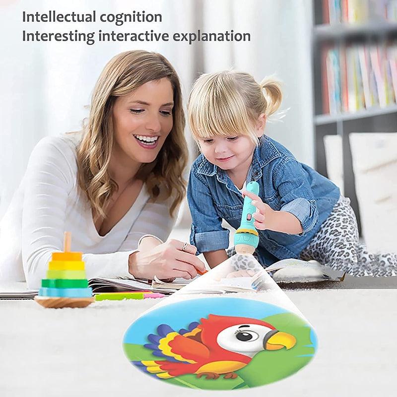 Educational Flashlight Toy with 24 Animated Patterns for Kids
