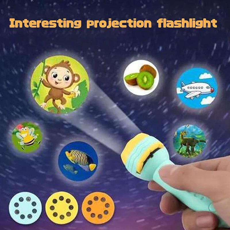 Educational Flashlight Toy with 24 Animated Patterns for Kids