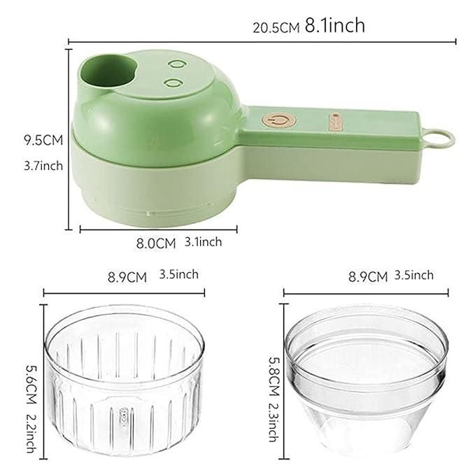 4-in-1 Portable Electric Vegetable Cutter – Wireless Food Chopper for Effortless Slicing, Dicing & Cleaning
