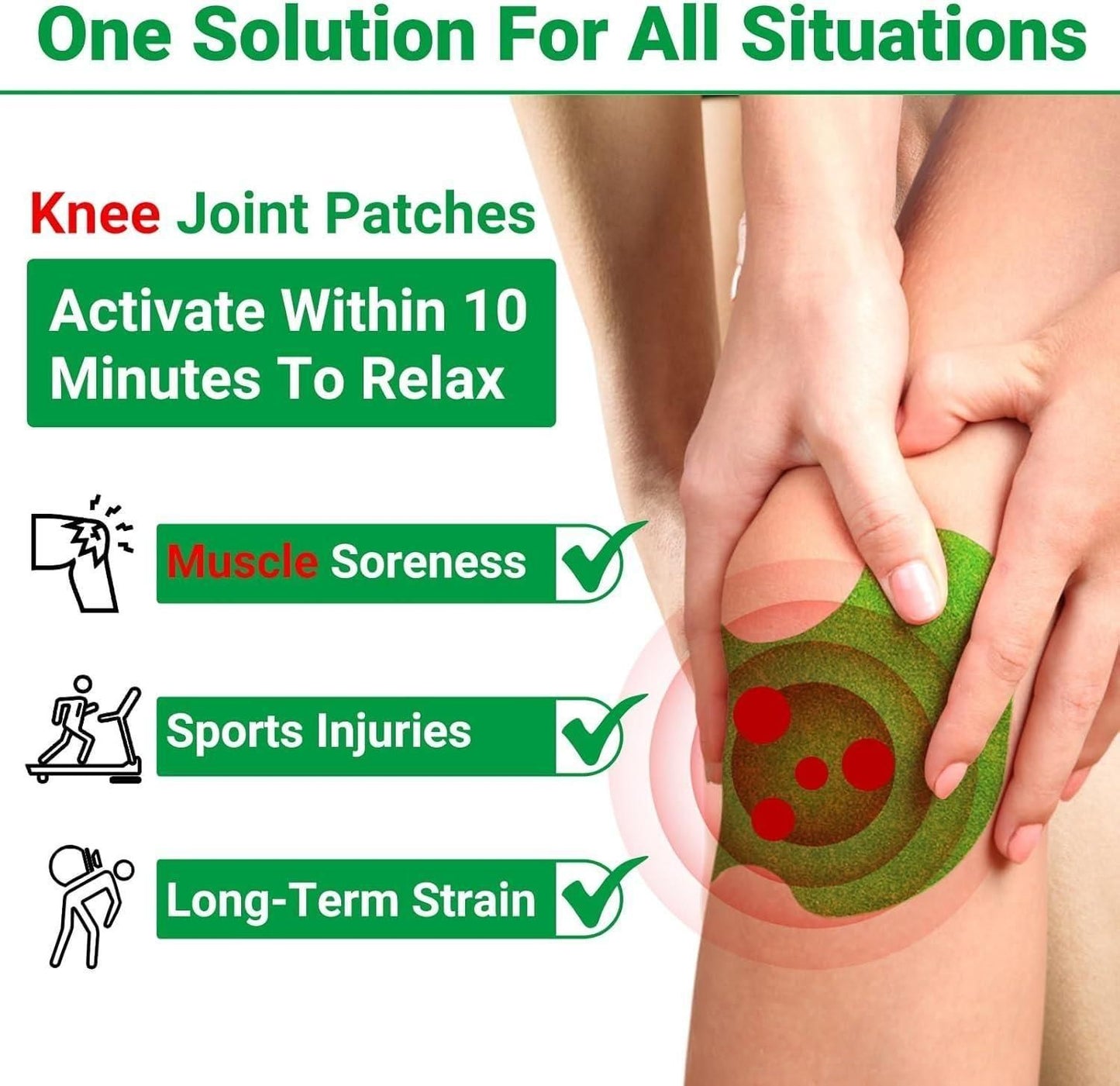 Heat Therapy Knee & Back Patches for Pain Relief