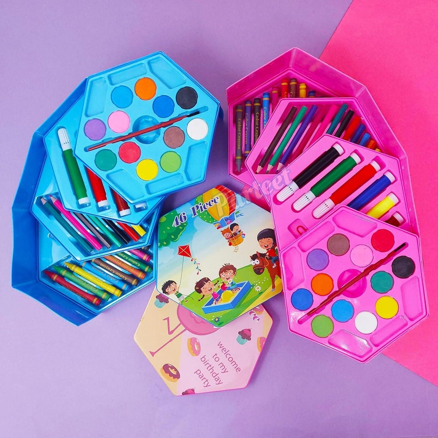 46-Piece Deluxe Art Set for Kids