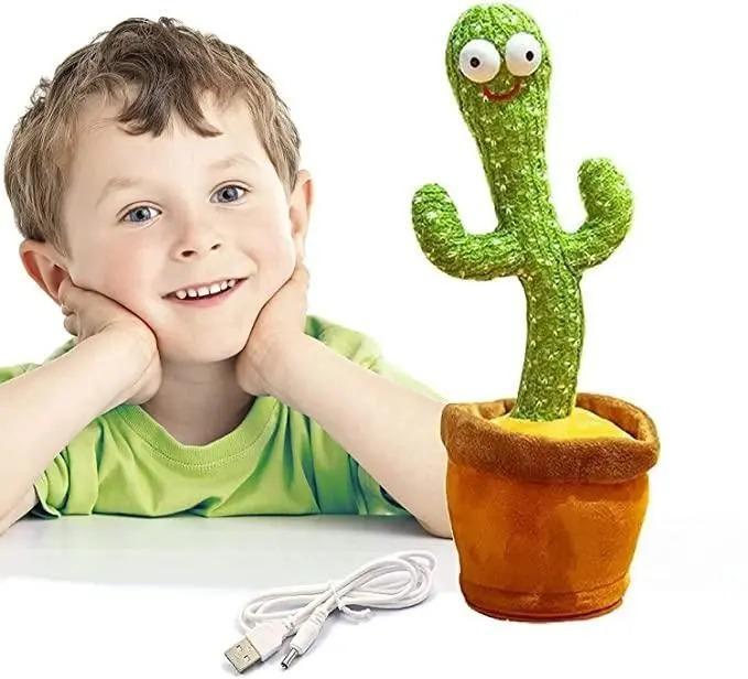 LED Musical Dancing Cactus Toy – Interactive Singing & Mimicry Plush for Kids