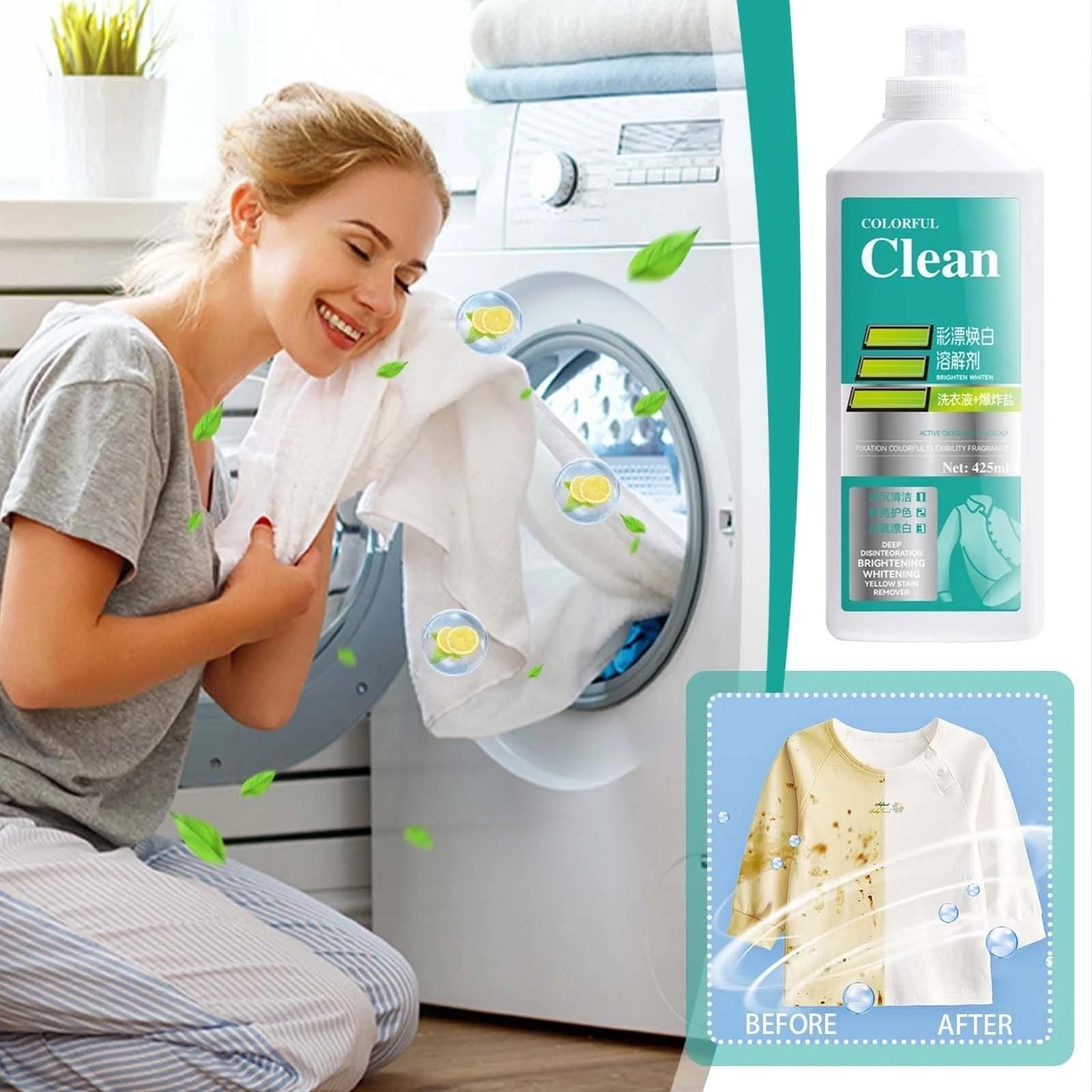 Colorful Clean Japanese Technology Based Super Effective Detergent(Buy 1 Get 1 FREE!)