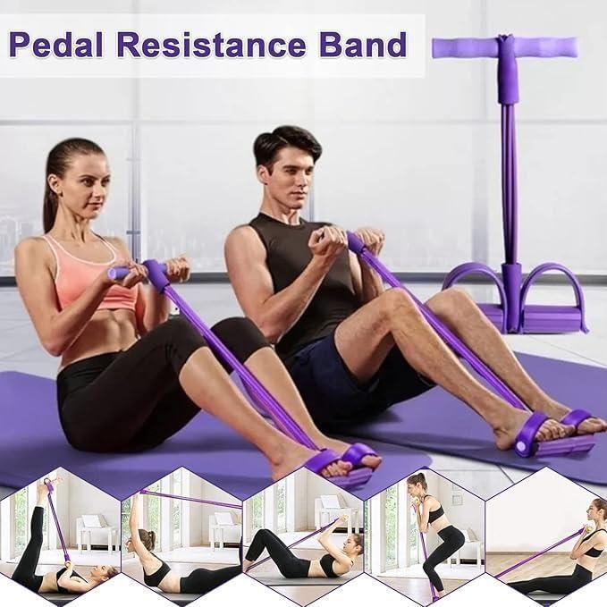 4-Rope Yoga Pedal Puller – Full Body Resistance Band for Stretching, Strength & Slimming