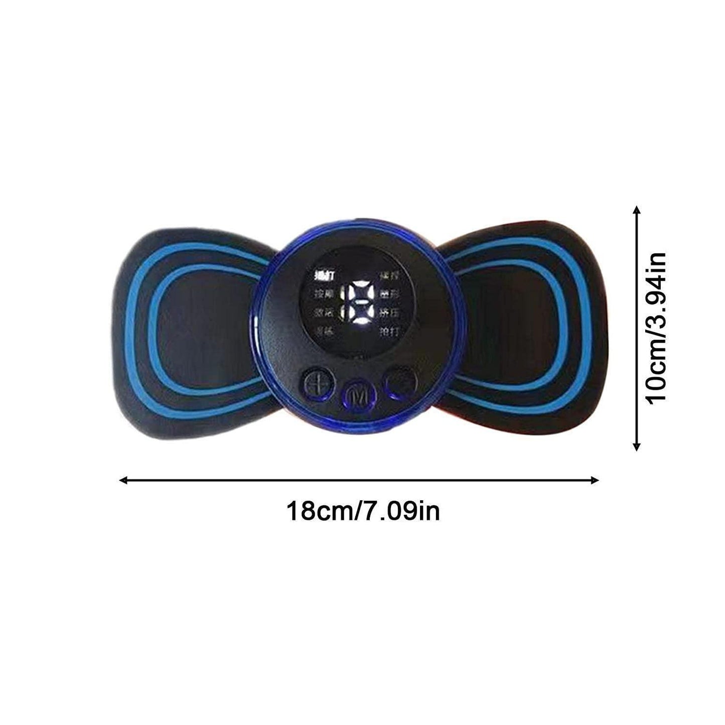 Mini Electric Massager with 8 Modes & 19 Intensity Levels | Rechargeable Pain Relief Pad for Back, Legs, Arms & Shoulders