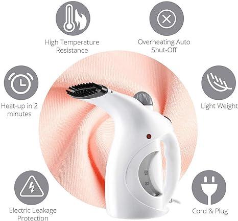 2-in-1 Fast Heat Handheld Garment & Facial Steamer – Compact & Travel-Friendly