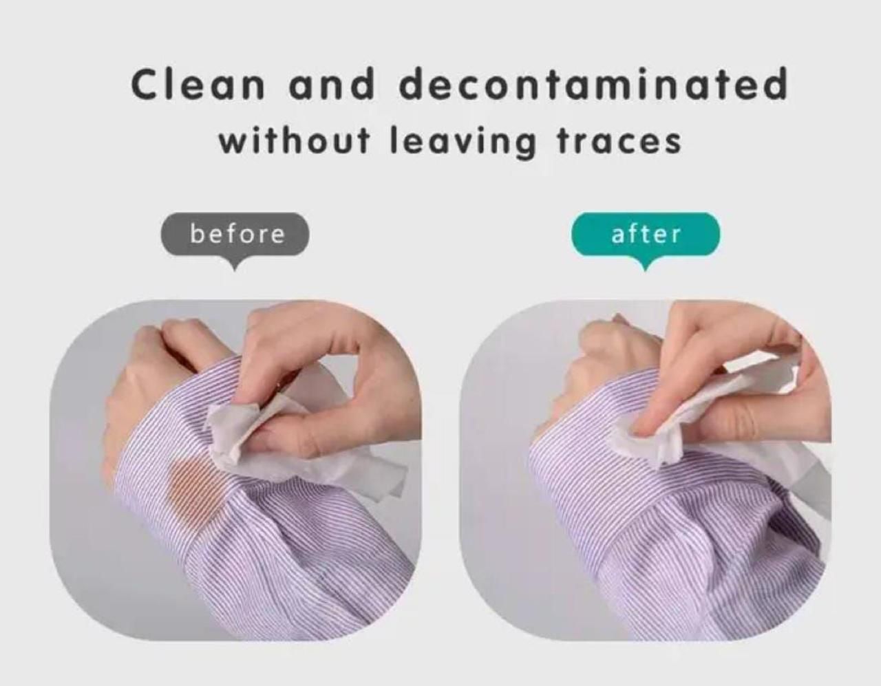 Clothing Stain Remover Wipes (Instant Dirt & Stain Cleaner)