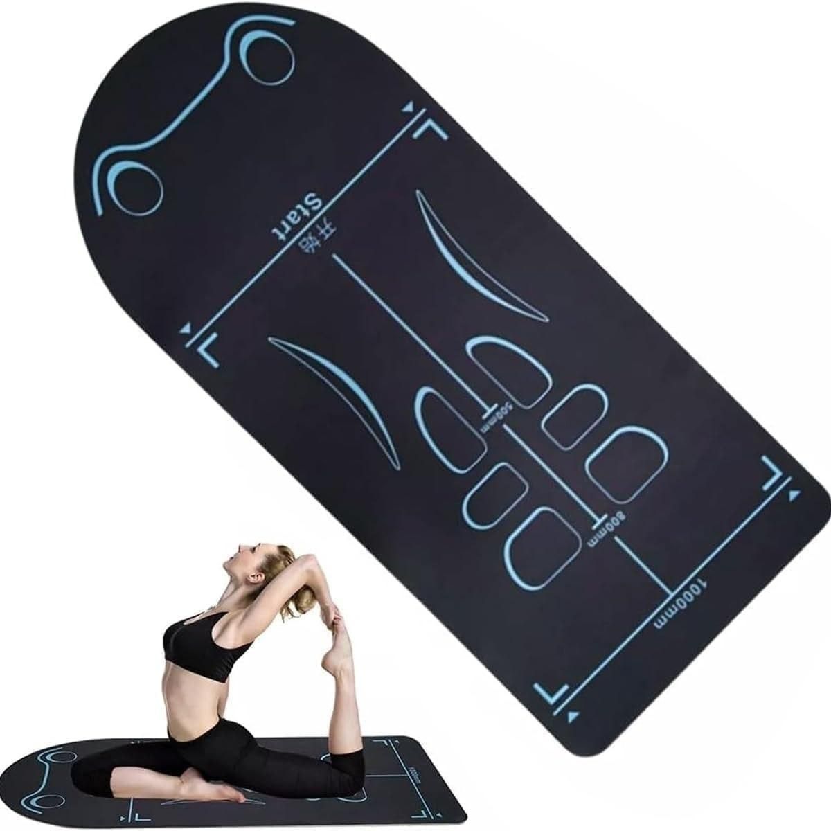 Non-Slip Yoga Mat with Asana Guide Lines