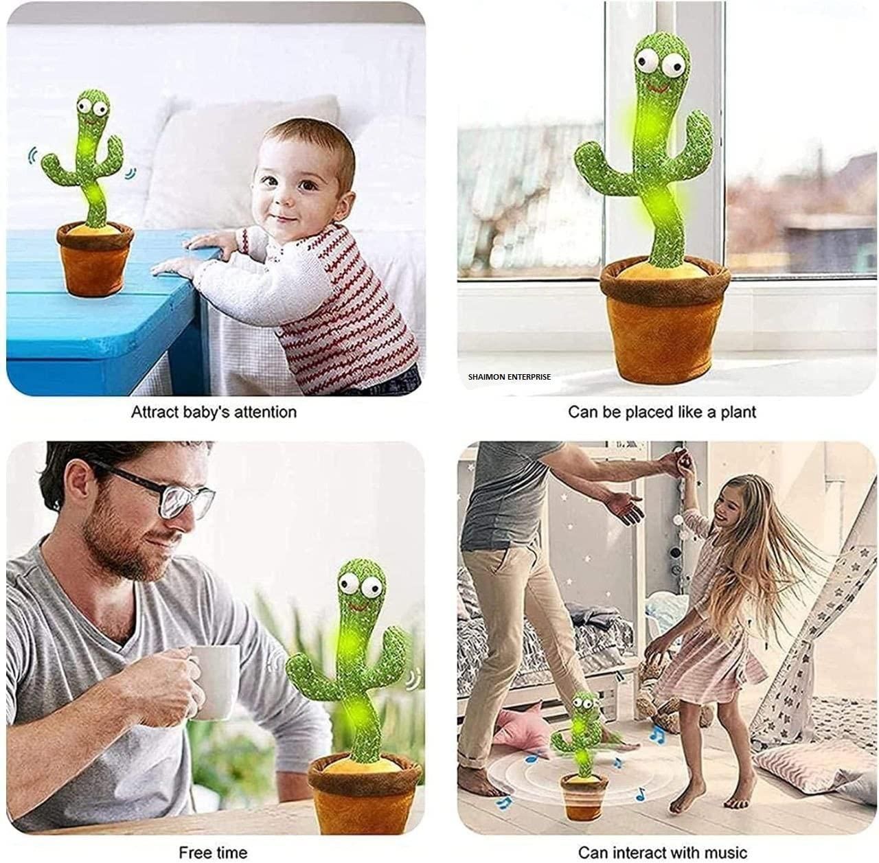 LED Musical Dancing Cactus Toy – Interactive Singing & Mimicry Plush for Kids