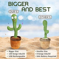 LED Musical Dancing Cactus Toy – Interactive Singing & Mimicry Plush for Kids