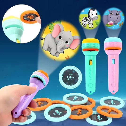 Educational Flashlight Toy with 24 Animated Patterns for Kids
