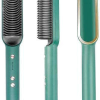 Professional 3-in-1 Electric Hair Straightener Comb Brush
