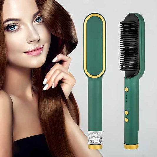 Professional 3-in-1 Electric Hair Straightener Comb Brush