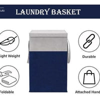 Elegant Laundry Organizer with Lid & Sturdy Side Handles – For Clothes and Toys