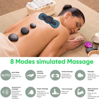 Mini Electric Massager with 8 Modes & 19 Intensity Levels | Rechargeable Pain Relief Pad for Back, Legs, Arms & Shoulders