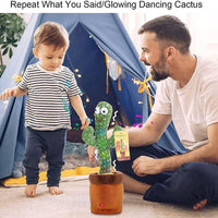 LED Musical Dancing Cactus Toy – Interactive Singing & Mimicry Plush for Kids
