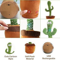 LED Musical Dancing Cactus Toy – Interactive Singing & Mimicry Plush for Kids