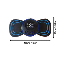 Mini Electric Massager with 8 Modes & 19 Intensity Levels | Rechargeable Pain Relief Pad for Back, Legs, Arms & Shoulders