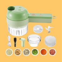 4-in-1 Portable Electric Vegetable Cutter – Wireless Food Chopper for Effortless Slicing, Dicing & Cleaning