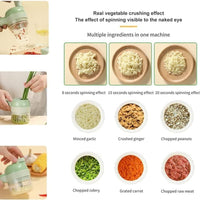 4-in-1 Portable Electric Vegetable Cutter – Wireless Food Chopper for Effortless Slicing, Dicing & Cleaning