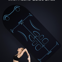 Non-Slip Yoga Mat with Asana Guide Lines
