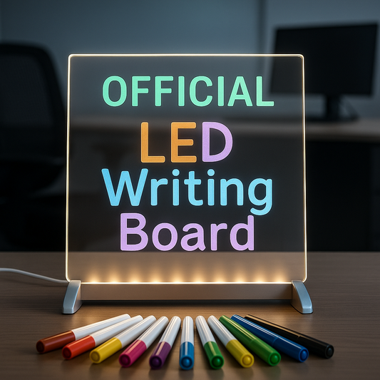 3D LED Acrylic Writing Pad with 12 Neon Pens For Kids (MEGA SAVINGS)
